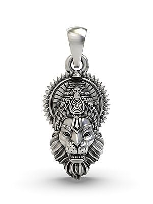 Lord Narasimha Face (Avatara of Vishnu) Antique Finish Pendant