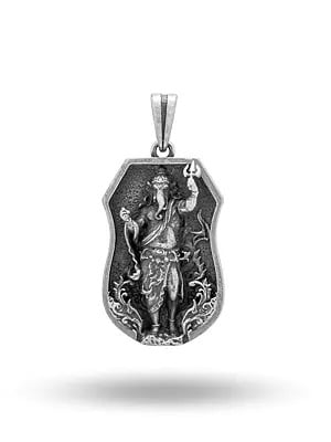 Lord Ganesha with Trishul Antique Finish Pendant