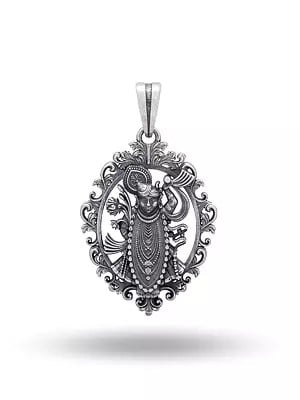 Antique Finish Sterling Silver Shrinathji Pendant