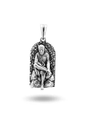 Antique Finish Shirdi Sai Baba Pendant