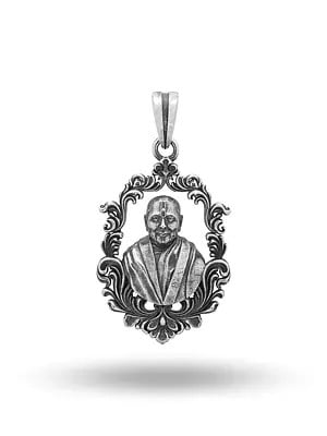 Antique Finish Pramukh Swami Maharaj Pendant