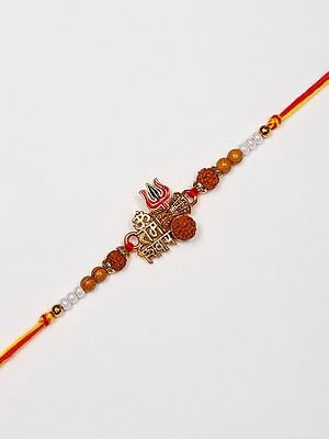 Om Namah Shivay Rakhi with Trishul and Damru