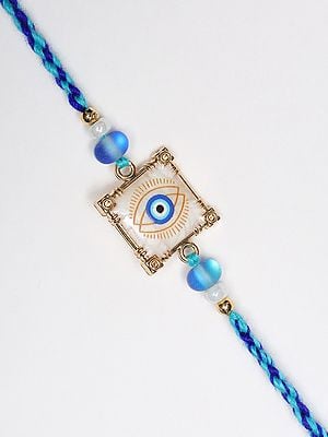 Square Shape Evil Eye Rakhi