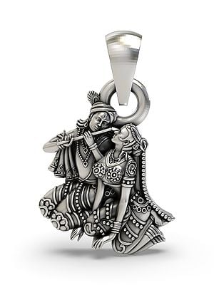 Seated Radha Krishna Pendant