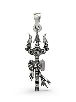 Trident with Damru Pendant