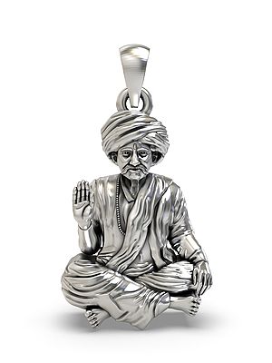 Sterling Silver Bhoja Bhagat (Hindu Saint Poet) Pendant