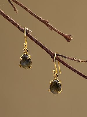 Teardrop Shape Labradorite Drop Earrings