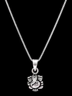 Sterling Silver Small Lord Ganesha Pendant