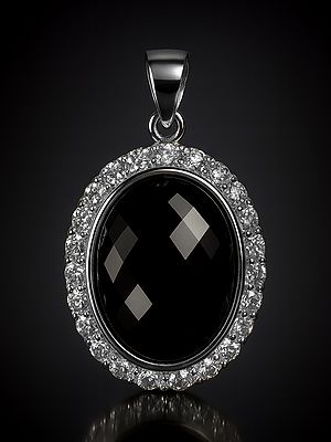 Oval Faceted Zircon Pendant