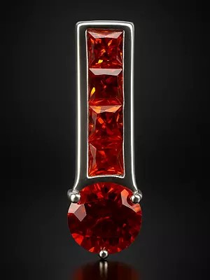 Faceted Cubic Zirconia Pendant