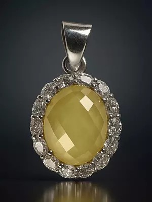 Faceted Cubic Zirconia Pendant