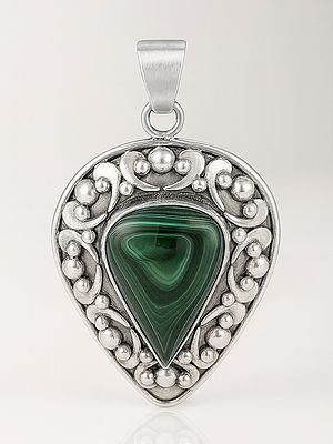 Gemstone Inverted Tear Drop Pendant | Sterling Silver Beads