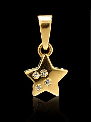 Star Shape Pendant with Diamonds