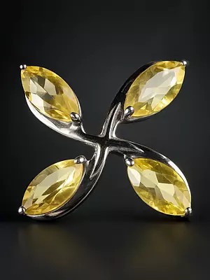 Lemon Topaz Marquis Pendant