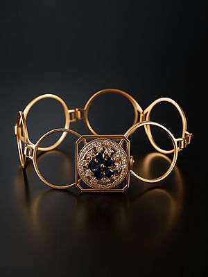 Faceted Sapphire Hoops Bracelet with Diamonds