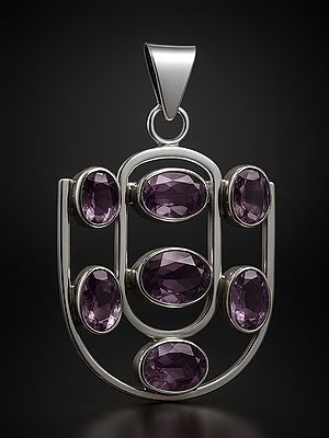 Faceted Amethyst Citrine Pendant