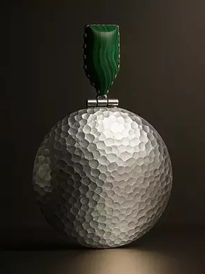 Malachite Dimple Shield Pendant