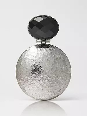 Faceted Hematite Dimple Shield Pendant