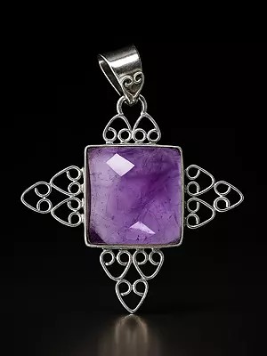 Faceted Amethyst Pendant