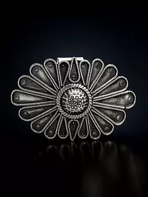 Sterling Flower Pendant with Knotted Rope