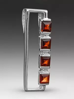 Faceted Garnet Pendant