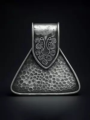 Sterling Antiquated Dimple Pendant