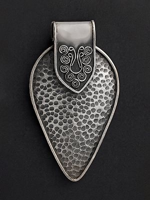 Sterling Dimple Pendant with Spiral