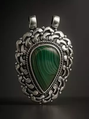 Malachite Pear Pendant