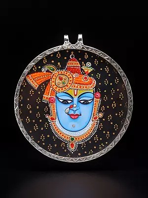 Hand-Painted Shrinathji Round Shape Pendant