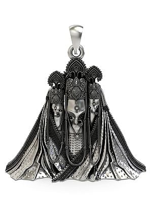 Sterling Silver Pitambara Baglamukhi Mata Pendant
