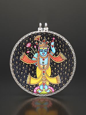 Round Shape Hand-Painted Shrinathji Pendant