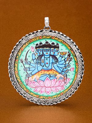 Hand-Painted Panchamukha Sadashiva Pendant