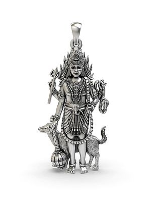 Lord Bhairava Sterling Silver Pendant