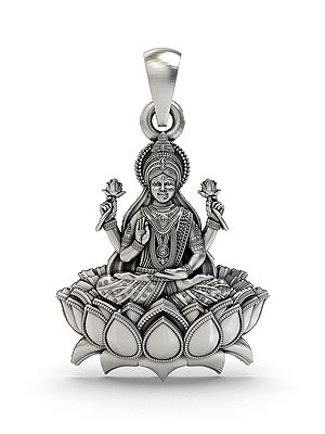 Four Armed Seated Goddess Lakshmi Pendant