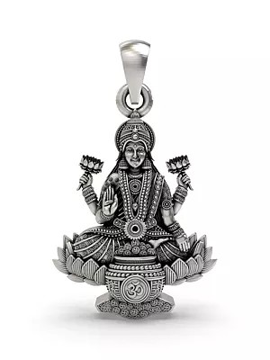 Lakshmi Maa Lotus Pendant with Om Symbol