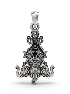 Goddess Lakshmi Seated on Airavata Pendant