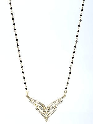 Three Layer Cubic Zirconia Stone Mangalsutra