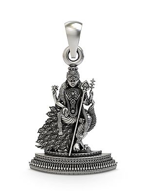 Lord Murugan (Kartikeya) Sterling Silver Pendant