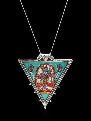 Triangle Shape Hand Painted Shrinathji Pendant