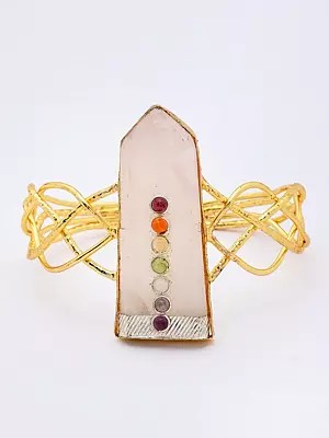 Rose Quartz Open Cuff Bracelet