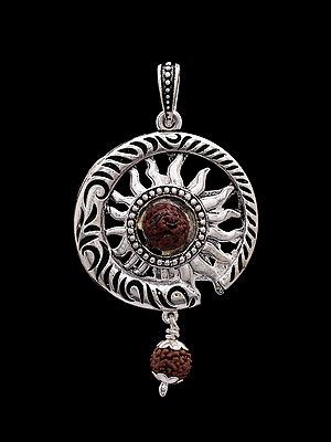 Sun Rudraksha Sterling Silver Pendant