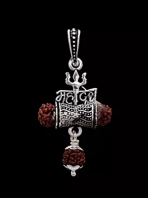 Mahadev Damru Sterling Silver Pendant