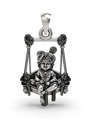 Baby Krishna Sitting on Swing Pendant