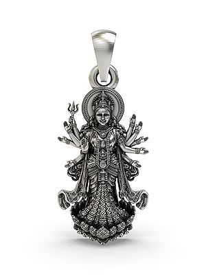 Durga Maa (Navadurga) Sterling Silver Pendant