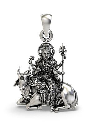 Mahagauri Durga (Navadurga on Bull) Pendant