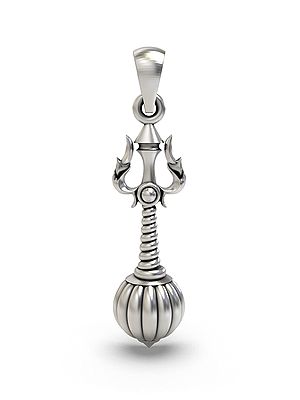 Lord Hanuman Mace Pendant with Trishul Symbol