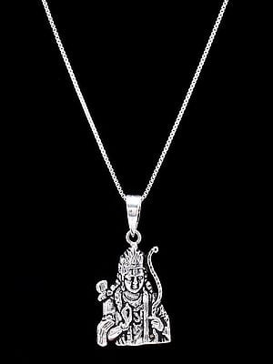 Sterling Silver Lord Ram Bust Pendant