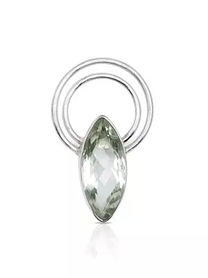 Marquise Shaped Green Amethyst Pendant