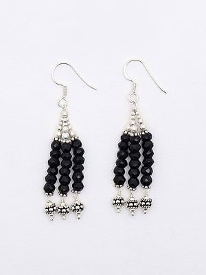 Sterling Silver Dangle Earring with Black Onyx