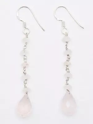 Rose Quartz Dangle Earrings